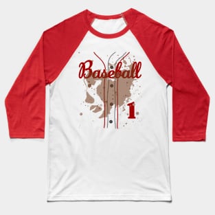 Baseball Jersey Number 1 Baseball Uniform Dirty Funny Baseball T-Shirt